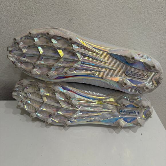 Battle Football Cleats Men’s 11.5 White Iridescent Studs Lightweight Speed main image 5